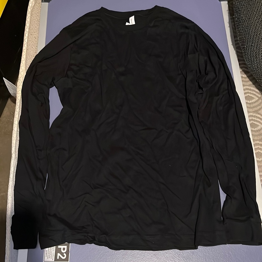 Bella Canvas Airlume Jersey Black Long Sleeve